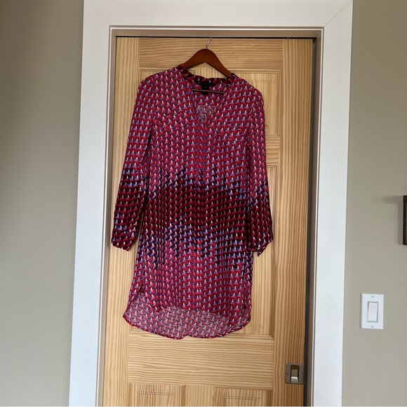 Marc Jacobs Patterned Long Sleeve Silk Dress XS - Picture 2 of 9